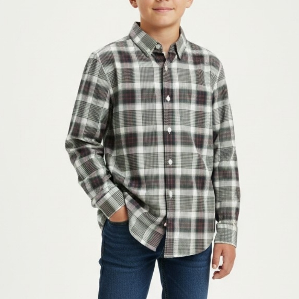 Janie and Jack Boys NWT Plaid Button-Down Shirt - Size 12